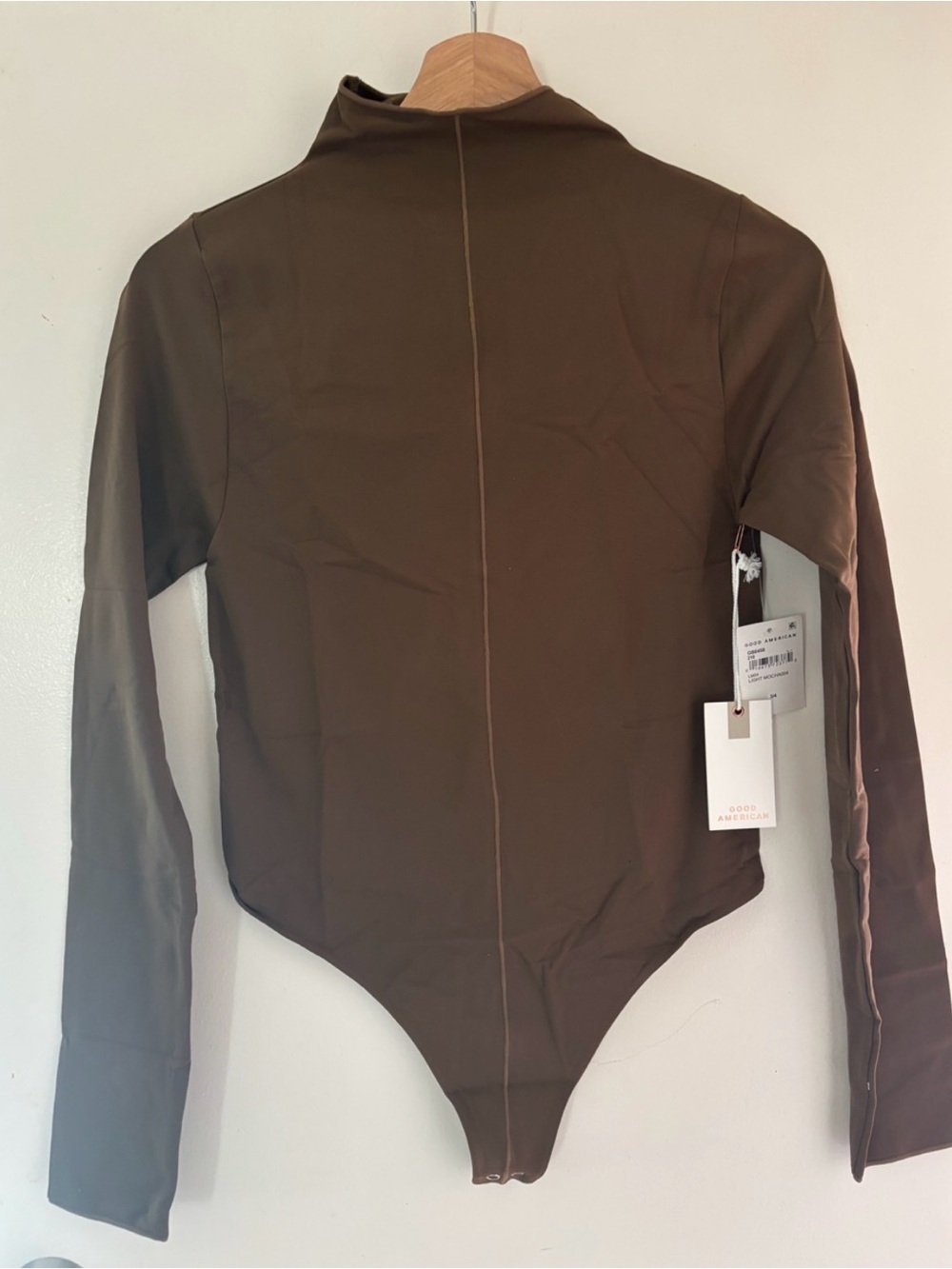 Good American women’s Dark Brown long sleeves bodysuit